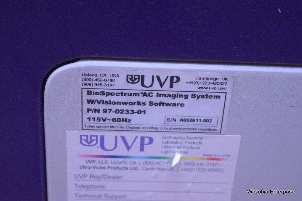 UVP BIOSPECTRUMAC DARKROOM IMAGING SYSTEM