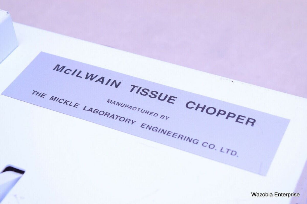 THE MICKLE LABORATORY MCILWAN TISSUE CHOPPER MTC/2E