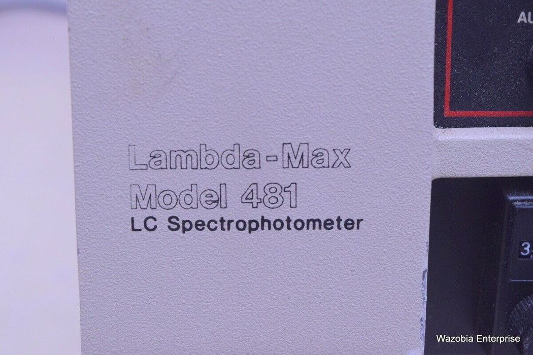 MILLIPORE WATERS LAMBDA-MAX MODEL 481 LC SPECTROPHOTOMETER
