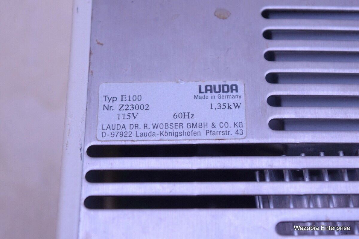 LAUDA  MODEL E100 HEATED WATER BATH CIRCULATOR  IMMERSION  RECIRCULATING