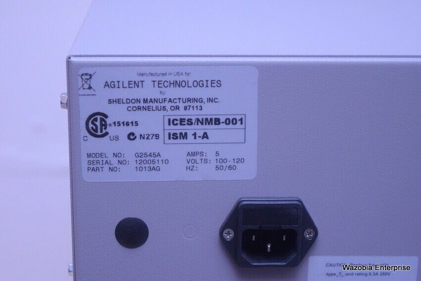 SHELDON AGILENT SHEL LAB OVEN MODEL G2545A