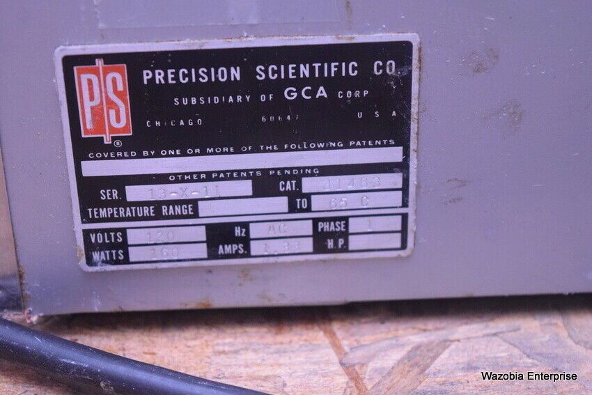 PRECISION SCIENTIFIC THELCO OVEN MODEL 4