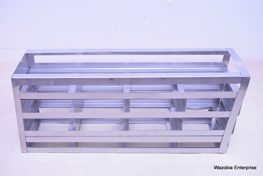 STAINLESS STEEL LABORATORY CRYO STORAGE FREEZER RACK CRYOGENIC	21 ½  x 6 x 9 ½