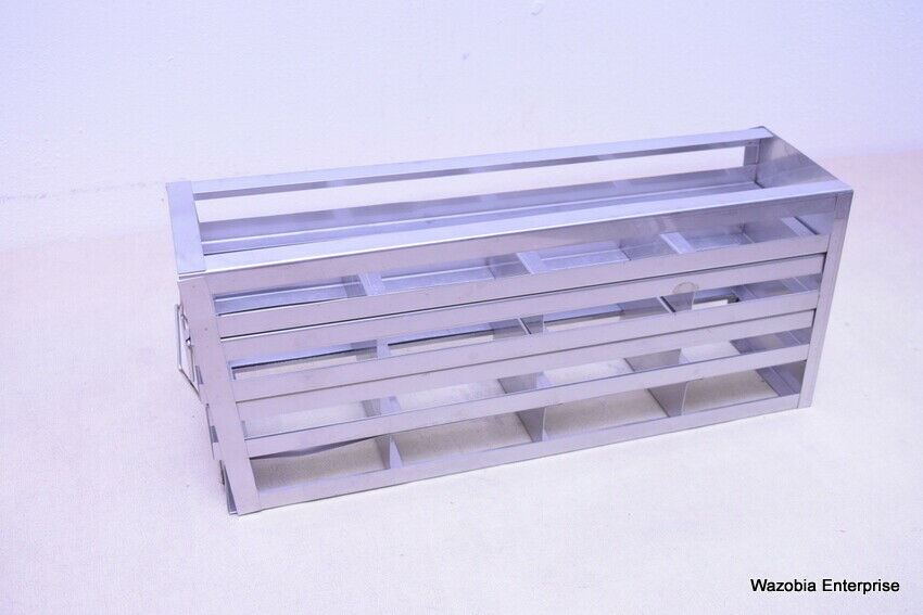 STAINLESS STEEL LABORATORY CRYO STORAGE FREEZER RACK CRYOGENIC	21 ½  x 6 x 9 ½