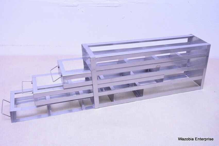 STAINLESS STEEL LABORATORY CRYO STORAGE FREEZER RACK CRYOGENIC	21 ½  x 6 x 9 ½