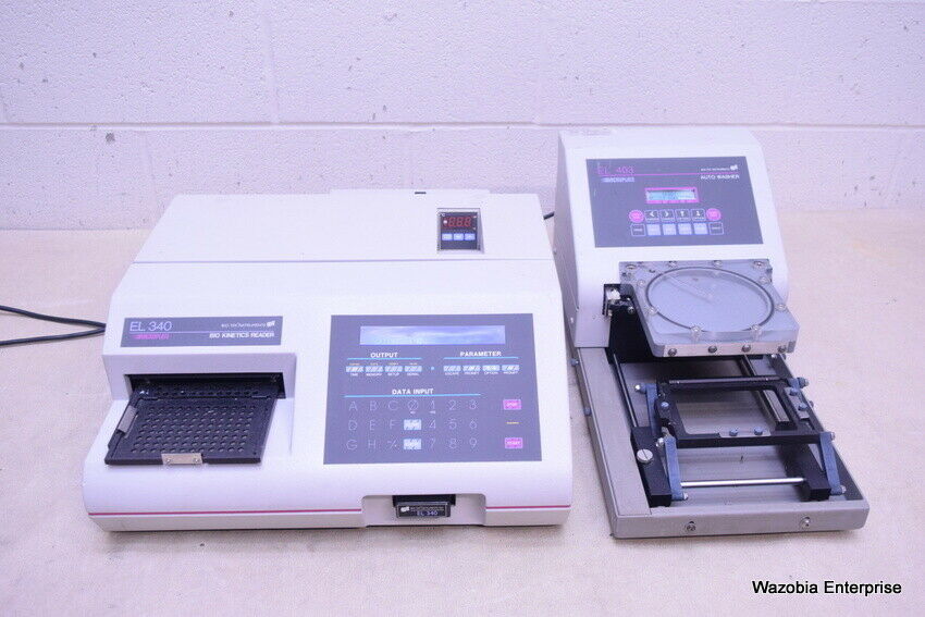 BIO-TEK INSTRUMENTS MICROPLATE BIO KINETICS READER MODEL EL 340 WITH AUTO WASHER