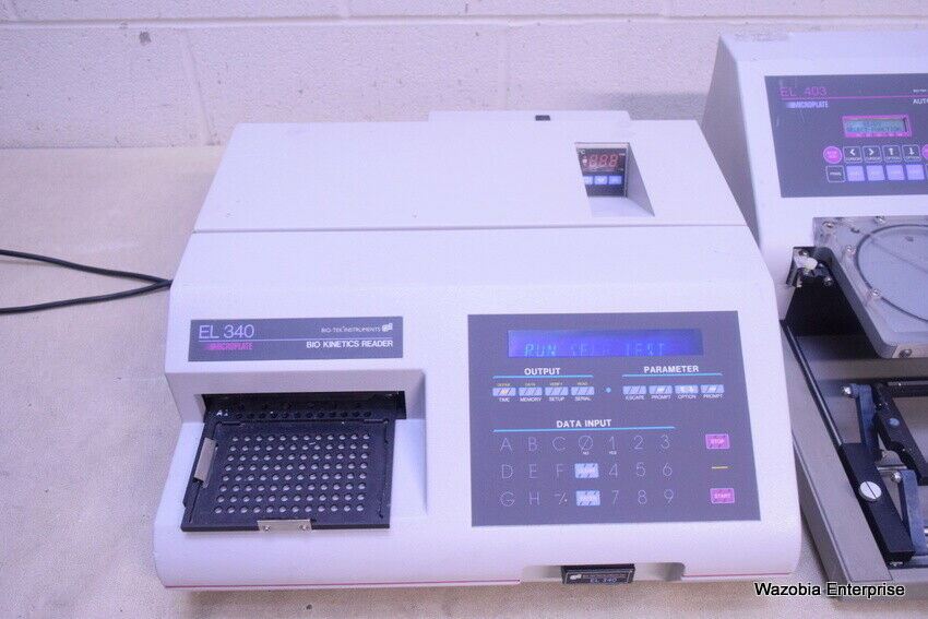 BIO-TEK INSTRUMENTS MICROPLATE BIO KINETICS READER MODEL EL 340 WITH AUTO WASHER