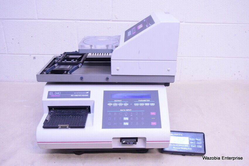 BIO-TEK INSTRUMENTS MICROPLATE BIO KINETICS READER MODEL EL 340 WITH AUTO WASHER