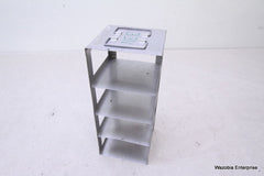 STAINLESS STEEL LABORATORY CRYO STORAGE FREEZER RACK CRYOGENIC 12.75"X5.5"X5.5"