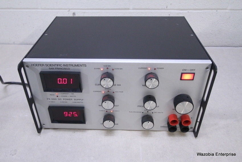 HOEFER SCIENTIFIC INSTRUMENTS PS 1200 DC POWER SUPPLY