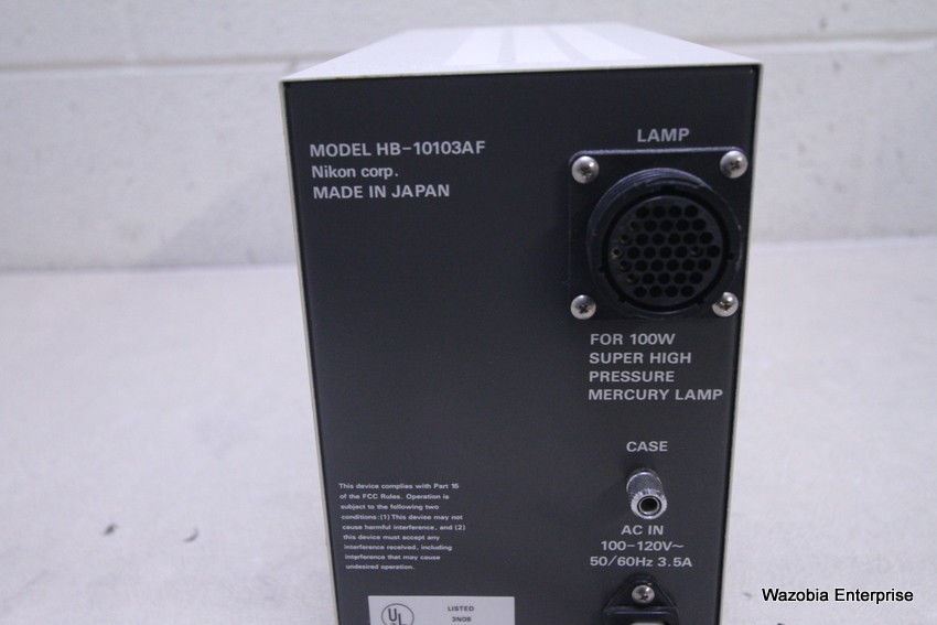 NIKON MICROSCOPE SUPER HIGH PRESSURE MERCURY LAMP POWER SUPPLY HB-10103AF