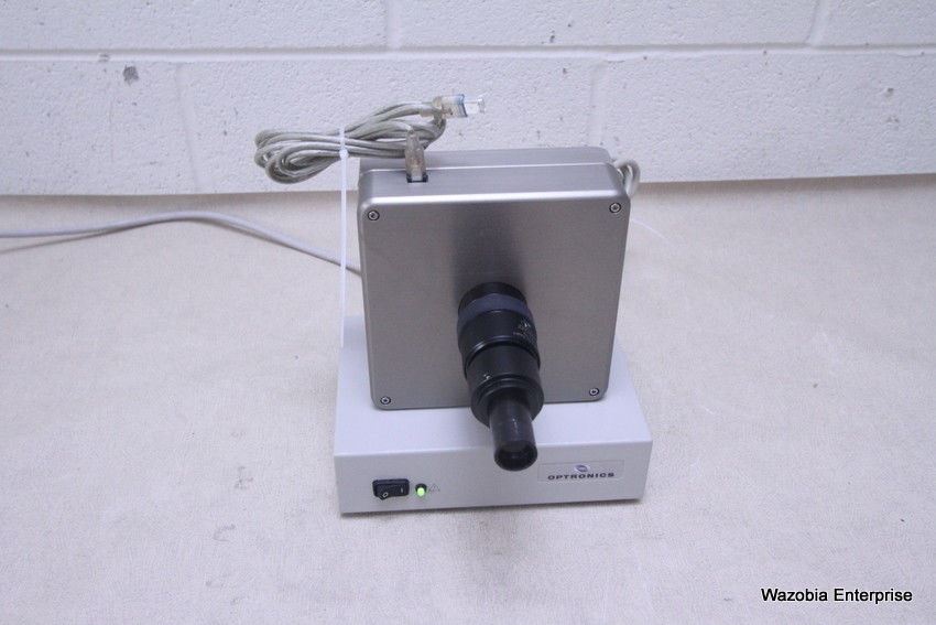 OPTRONICS MICROSCOPE CCD CAMERA AND CONTROLLER 60800 WITH DI 0.7X HR070-CMT LENS