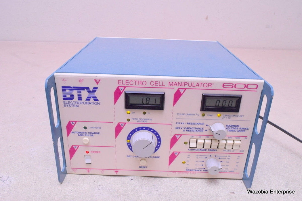 BTX ELECTROPORATION SYSTEM ELECTRO CELL MANIPULATOR 600