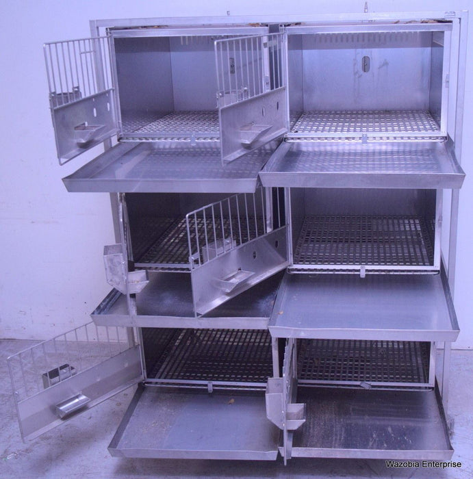 ALLENTOWN CAGING STAINLESS STEEL LAB VET ANIMAL CAGE