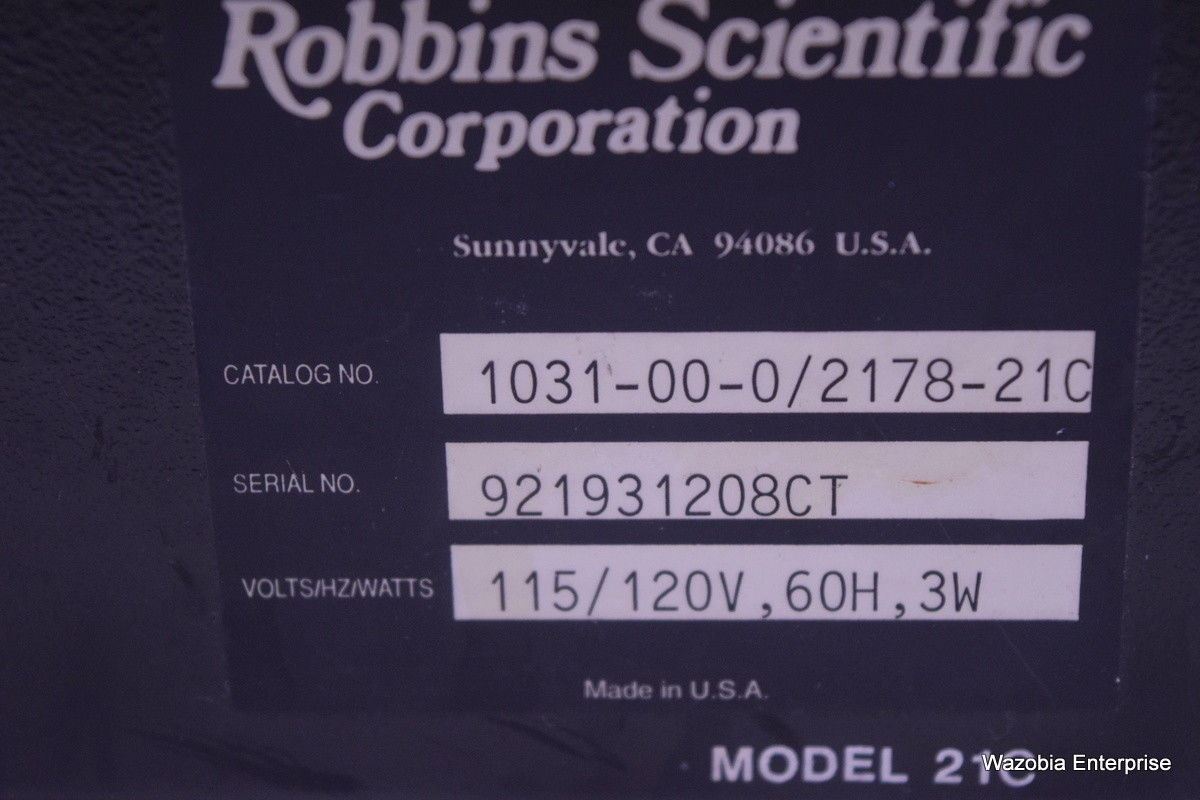 ROBBINS SCIENTIFIC AUTOSCOPE STAGE MICROSCOPE POWER SUPPLY