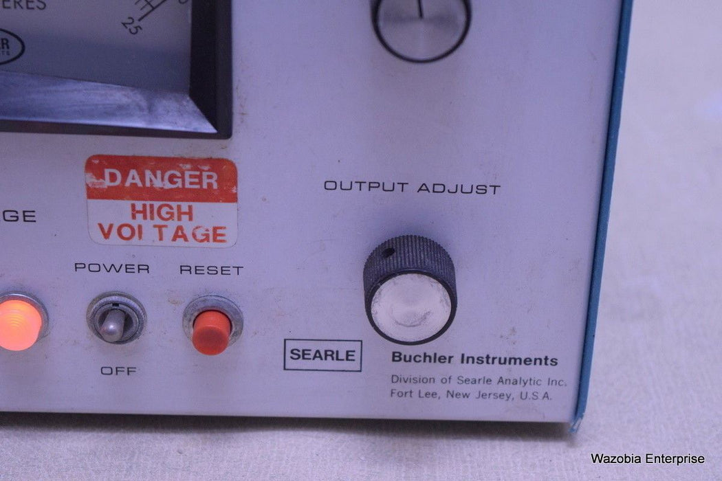 SEARLE VOLTAGE & CURRENT REGULATED POWER SUPPLY MODEL 3-1155 BUCHLER INSTRUMENTS