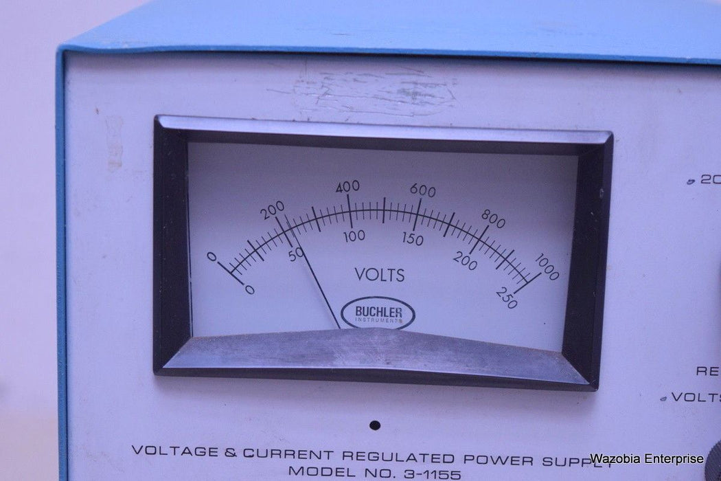 SEARLE VOLTAGE & CURRENT REGULATED POWER SUPPLY MODEL 3-1155 BUCHLER INSTRUMENTS