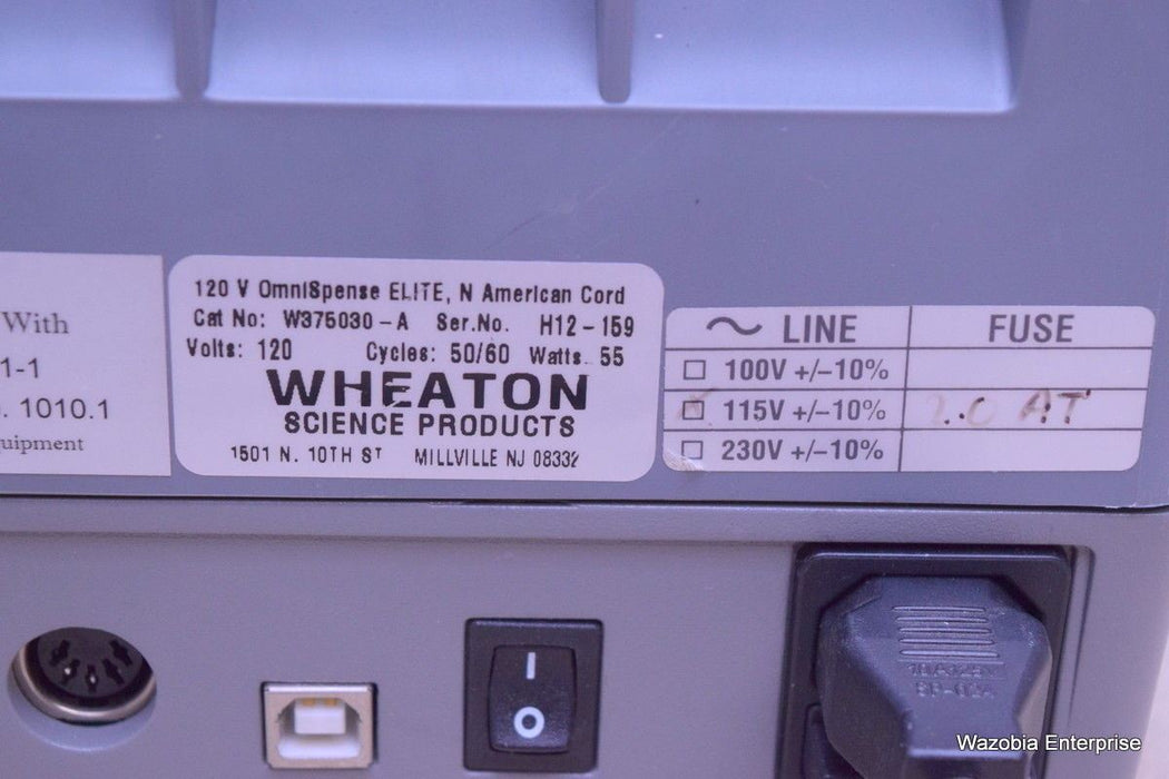 WHEATON OMNISPENSE ELITE W375030-A PERISTALTIC PUMP