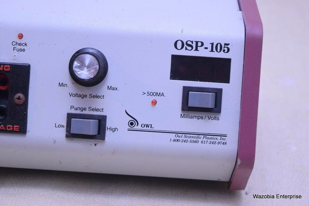 OWL SCIENTIFIC PLASTICS MODEL OSP-105 POWER SUPPLY