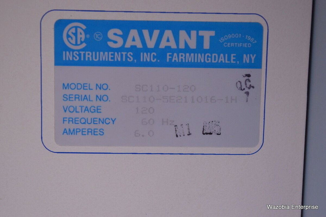 SAVANT SPEED VAC MODEL CONCENTRATOR CENTRIFUGE SC110-120