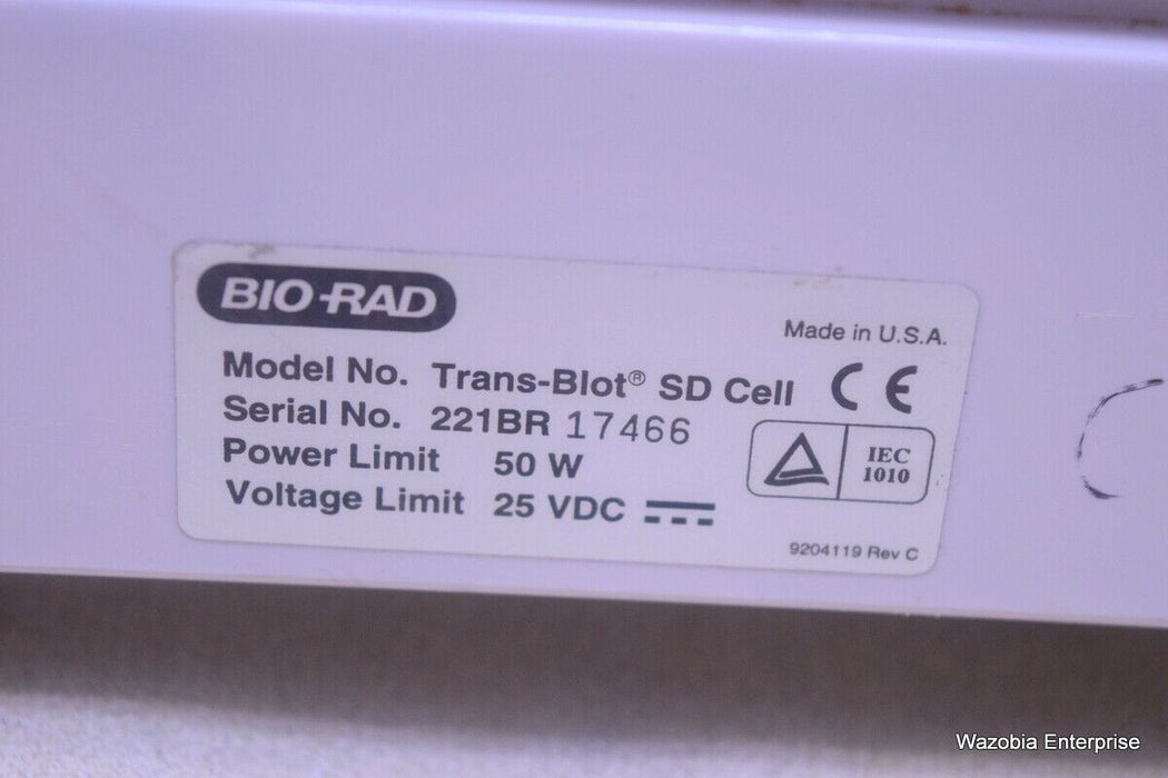 BIO RAD TRANS-BLOT SD SEMI-DRY TRANSFER CELL
