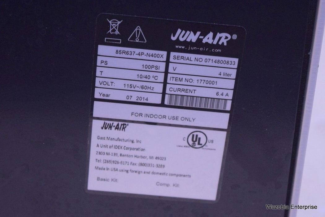 JUN-AIR JUN-AIR 85R637-4P-N400X 1770001 PISTON AIR COMPRESSOR  4L J