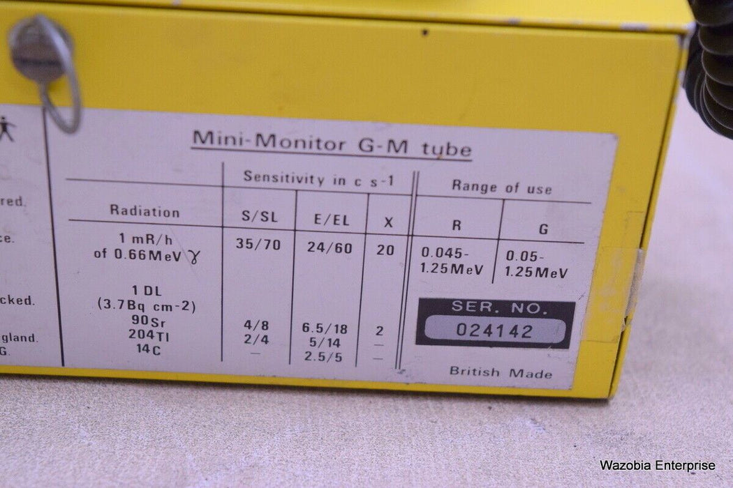MINI-I SERIES 900 MINI-MONITOR G-M TUBE RADIATION SCINTILLATION