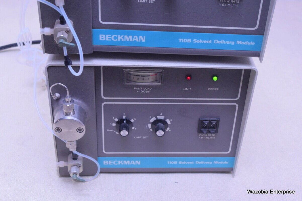2 BECKMAN 110B SOLVENT DELIVERY MODULE WITH BECKMAN SYSTEM ORGANIZER