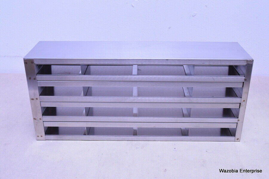 STAINLESS STEEL LABORATORY FREEZER RACK CRYOGENIC 23" X6"X9.5"