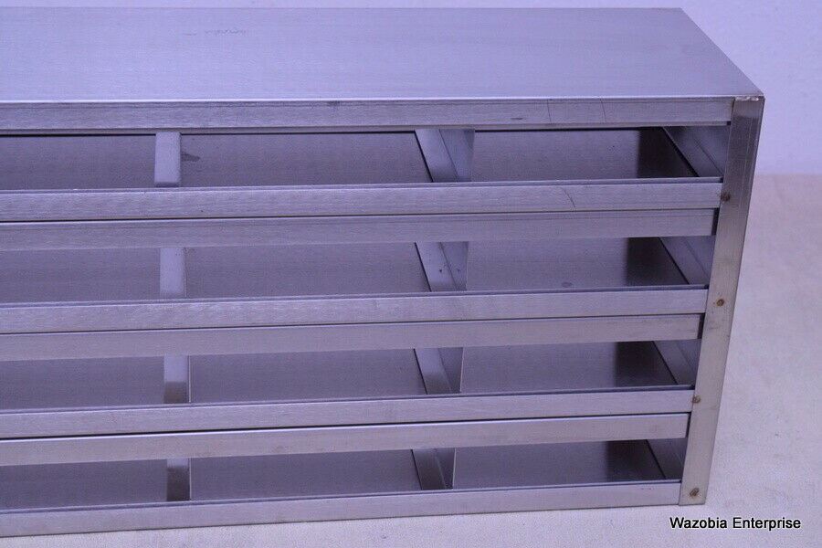 STAINLESS STEEL LABORATORY FREEZER RACK CRYOGENIC 23" X6"X9.5"