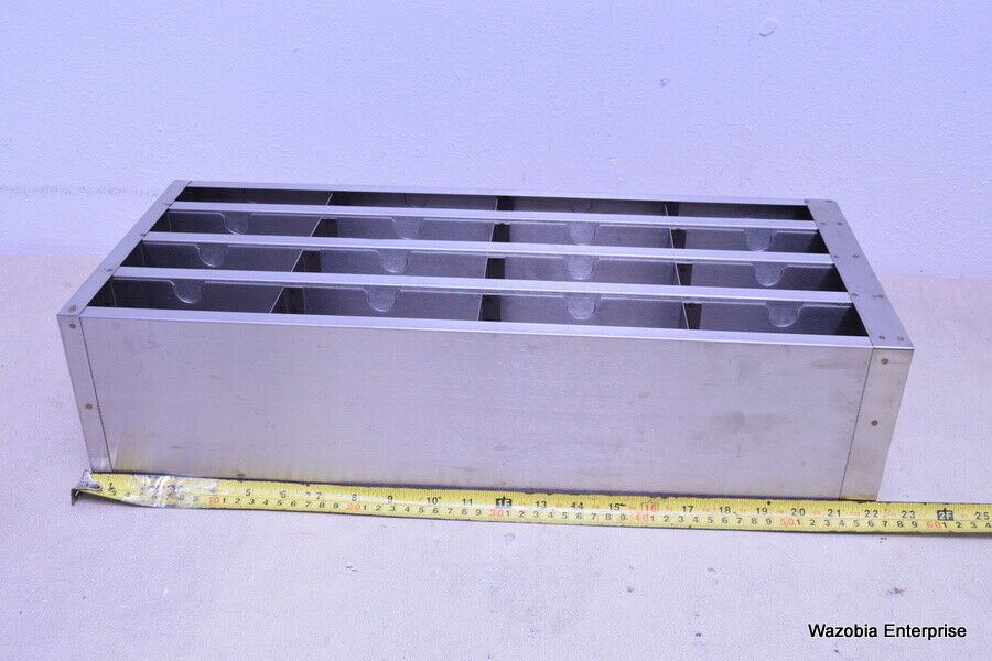 STAINLESS STEEL LABORATORY FREEZER RACK CRYOGENIC 23" X6"X9.5"