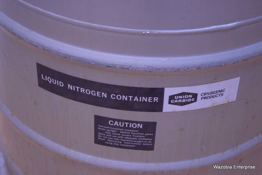 UNION CARBIDE CRYOGENIC LIQUID NITROGEN CONTAINER W/ CANISTERS TYPE LD-30